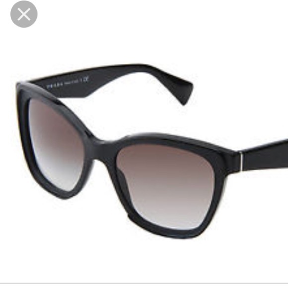 Prada Accessories - Prada SPR 20p black oversized cat eye sunglasses